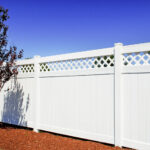 6FT Tall Privacy With Lattice Classic White Vinyl Gate Post