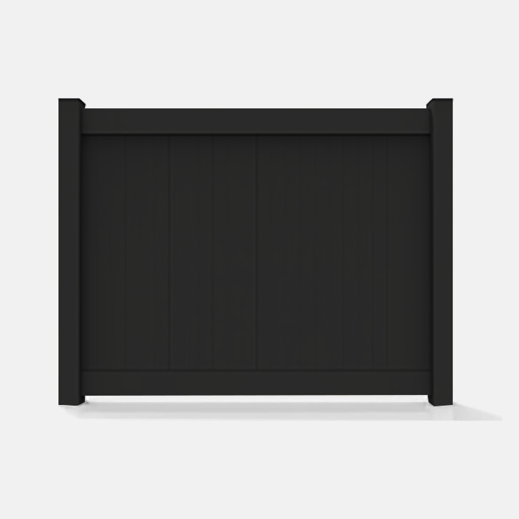 6FT tall Standard Privacy Black Vinyl 5FT Wide Gate