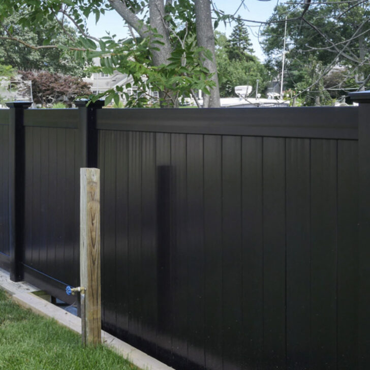 6FT tall Standard Privacy Black Vinyl 5FT Wide Gate